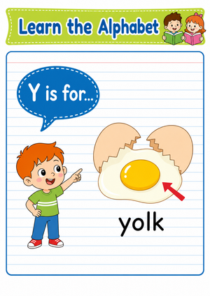 Grade K Letter Y Sound — Printable No-Prep Worksheet