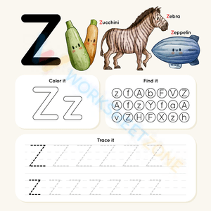 letter z beginning sound worksheets 4