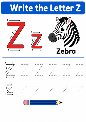 Letter Z Beginning Sound Worksheet | Essential Grade K-2