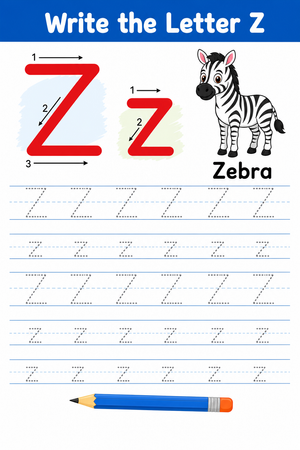Printable Letter Z Tracing Worksheet | Grade K ELA
