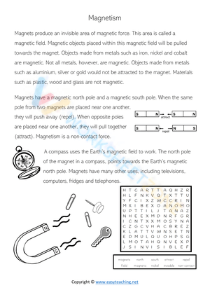 Magnetism Reading Sheet