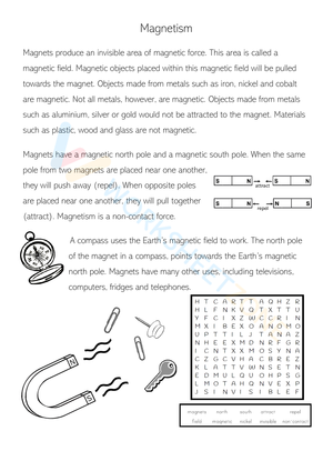 Magnetism Reading Worksheet | Grade 3 Printable