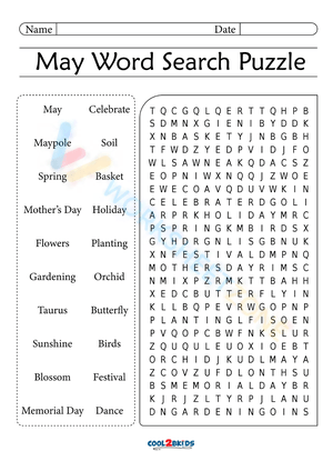 may word search printable 6