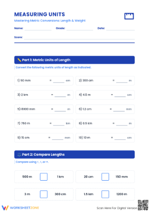 Essential Metric Conversion Worksheet | Grade 5 Math
