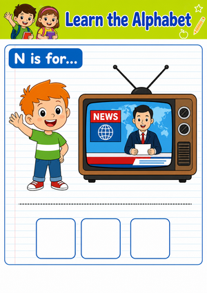 Printable Letter N Beginning Sound Worksheet | Grade K