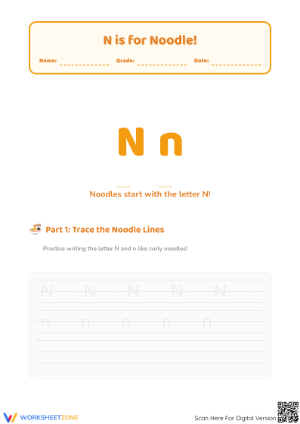 Letter N Beginning Sound Worksheet | Essential Grade K-1