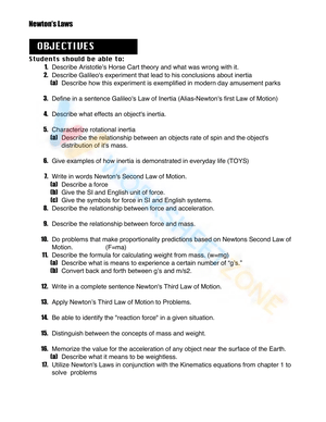 Newton’s Laws Worksheets