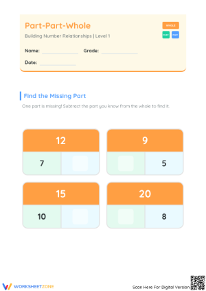 Master Math Skills with this Part-Part-Whole Worksheet