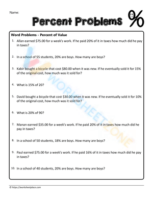 Percent problem 4