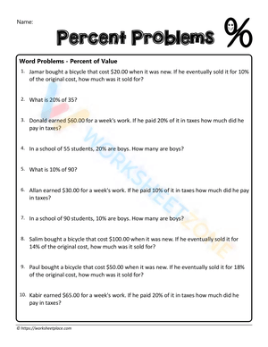 Percent problem 8