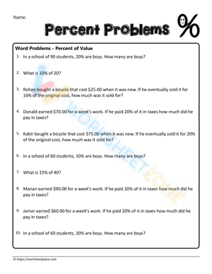 Percent problem 9