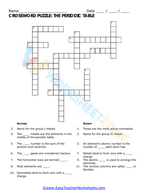 Periodic Crossword