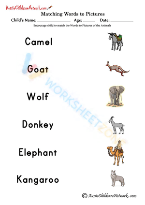 picture word matching 8