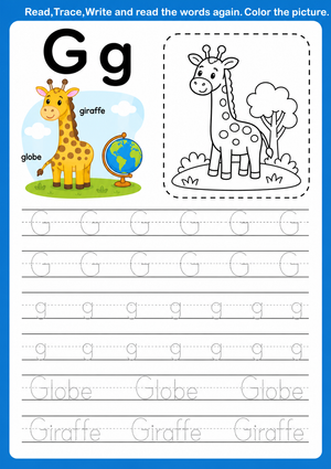 Essential Letter G Tracing Worksheet | Grade K-1