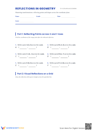 Essential Reflections Worksheet | Grade 8 Geometry