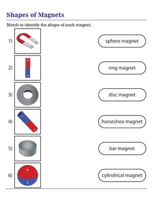 Grade 3 Shapes of Magnets — Printable No-Prep Worksheet