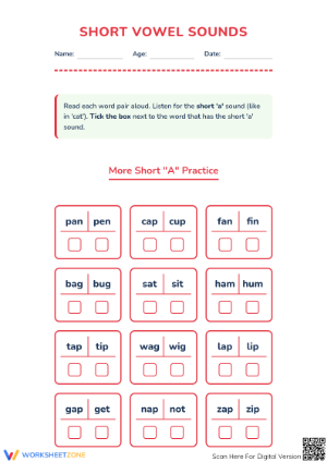 Short A Vowel Sounds | Essential Grade 1 Phonics