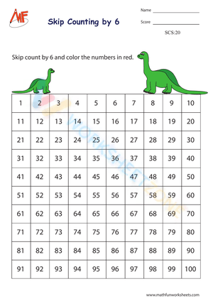 Skip counting by 6 (3)