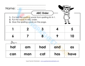 spelling worksheets 2