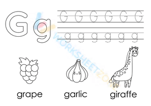 Trace and Learn the Letter G