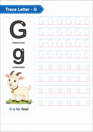 Trace Letter G Worksheet | Essential Grade K Phonics