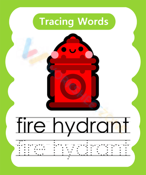 Trace the letter: Fire hydrant