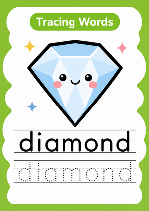 Trace the Word Diamond | Essential Grade K Phonics