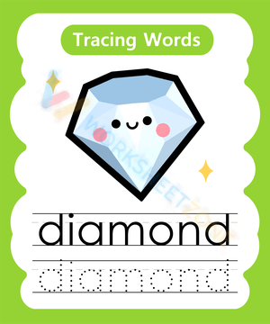 Trace the word Diamond