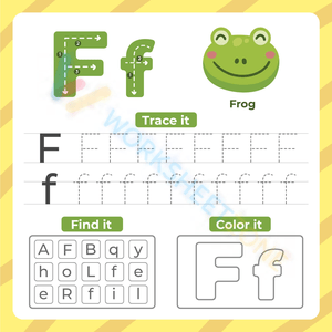 Trace, Find and Color letter F