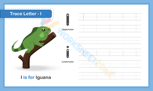 Tracing lowercase and uppercase I