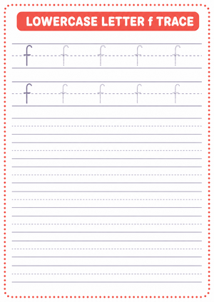 Grade K Letter F Tracing — Printable No-Prep Worksheet