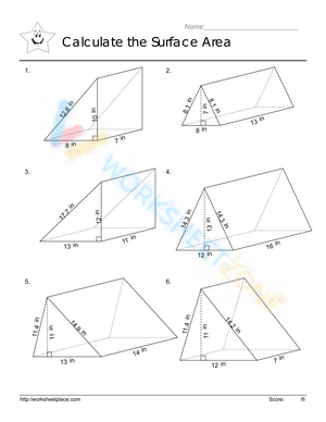 Triangular Prisms Worksheet for Geometry Practice