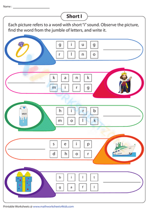 Unscramble short I words