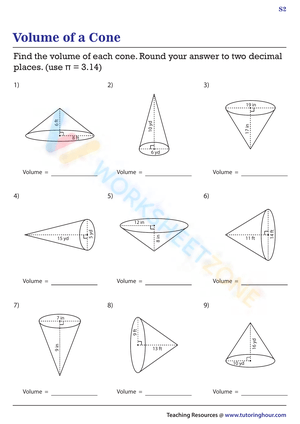 Volume of a Cone 2