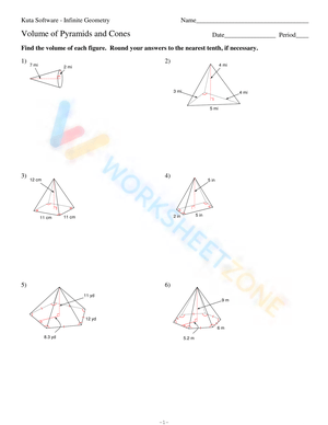 Volume of Pyramids and Cones