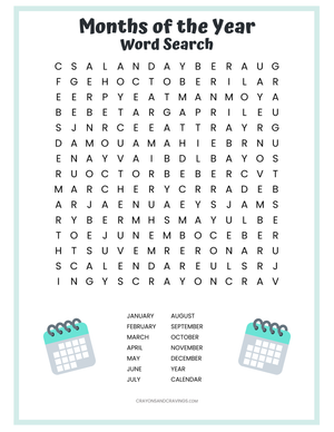 Months of the Year Printable Worksheet | Grade 1 ELA
