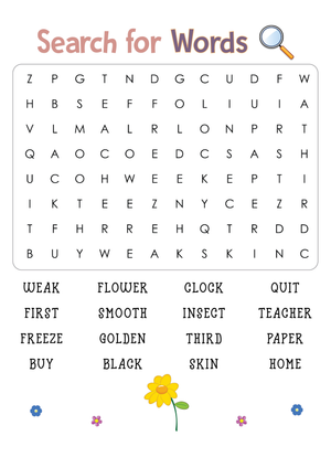 Grade 3 Vocabulary — Printable No-Prep Word Search