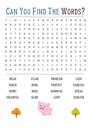 Grade 3 Vocabulary — Printable No-Prep Worksheet