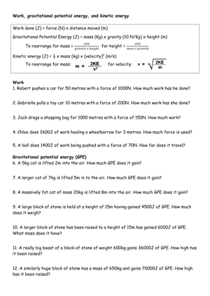 Explore Kinetic and Potential Energy with Examples