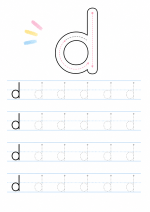 Lowercase Letter d Handwriting Worksheet | Essential Grade K