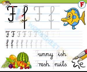 Writing letter F