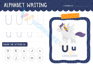 Writing letter U