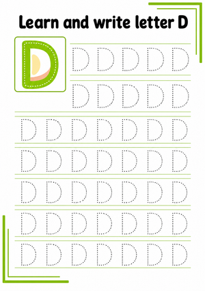 Printable Letter D Tracing Worksheet | Kindergarten ELA