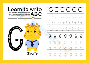 Learn to write letter G