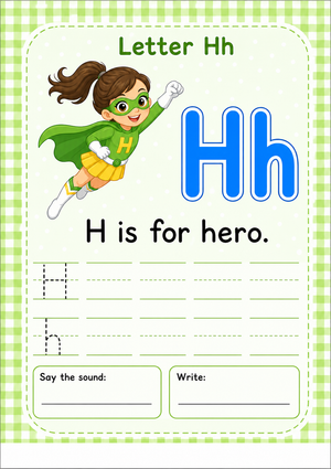 Letter H Beginning Sound Worksheet | Printable Grade K