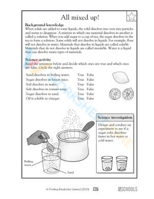 Solubility Science Worksheet