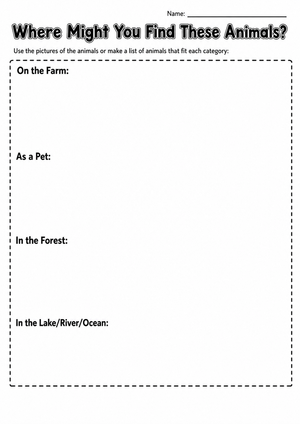 Essential Animal Habitat Worksheet | Grades 3-6 Ready
