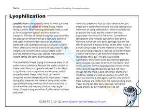 reading comprehension worksheets for 7th graders 1