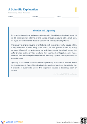 Thunder and Lightning Worksheet | Essential Grade 5 Science