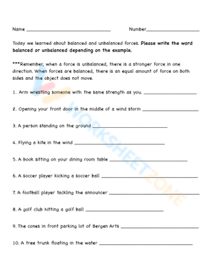 Discover Balanced and Unbalanced Forces